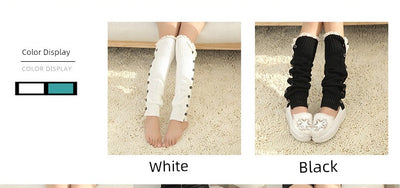 Women's Lolita Autumn Japanese-Style Wool Button Socks
