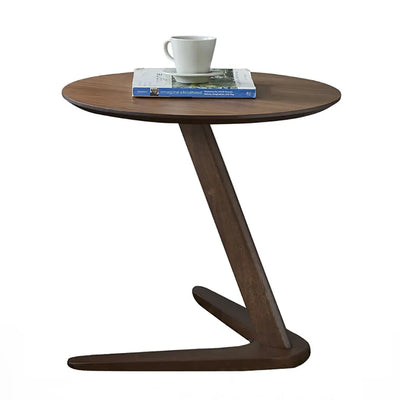 Nordic Style Solid Wood Side Table Sofa Side Table Living Room Small Coffee Table for Small Spaces Bedroom Rustic Walnut