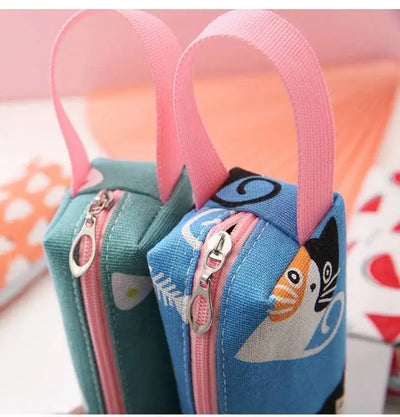 1 Pieces Kawaii Cute Cartoon Animals Pen Pencil Bag School Office Supplies Stationery Receive Tools Makeup Pouch Cosmetics Case