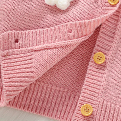 Baby Girls Cardigan Princess Long Sleeve Knit Jacket Cute Girls Sweater Coat Winter Infant Knitted Cardigan Baby Knit Clothes