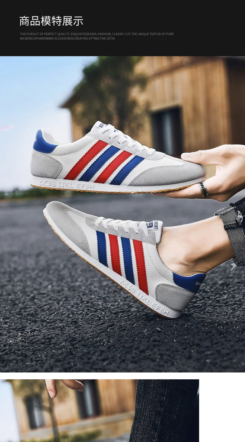Men Mesh Casual Sports Shoes Spring and Autumn New Fashion Casual Forrest Gump Versatile Lace Up Student Running Shoes