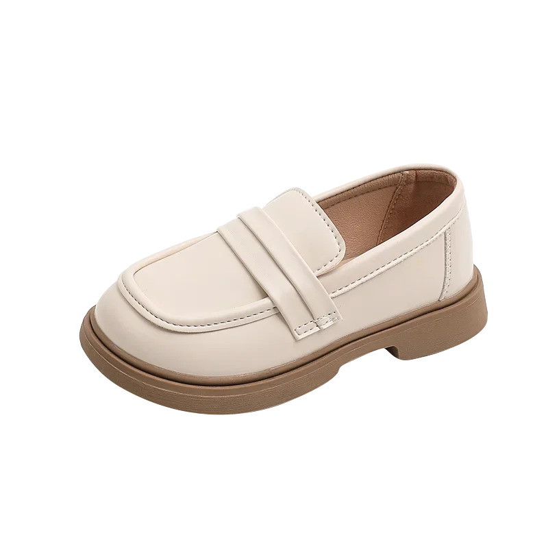 Girls Loafers Round-toe Children Fashion Princess Leather Shoes for Party Wedding Boys Kids Uniform School Shoes Soft All Match
