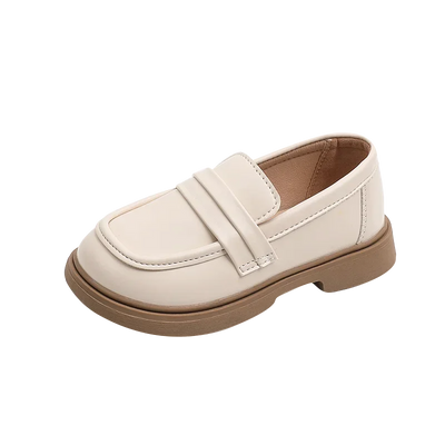 Girls Loafers Round-toe Children Fashion Princess Leather Shoes for Party Wedding Boys Kids Uniform School Shoes Soft All Match