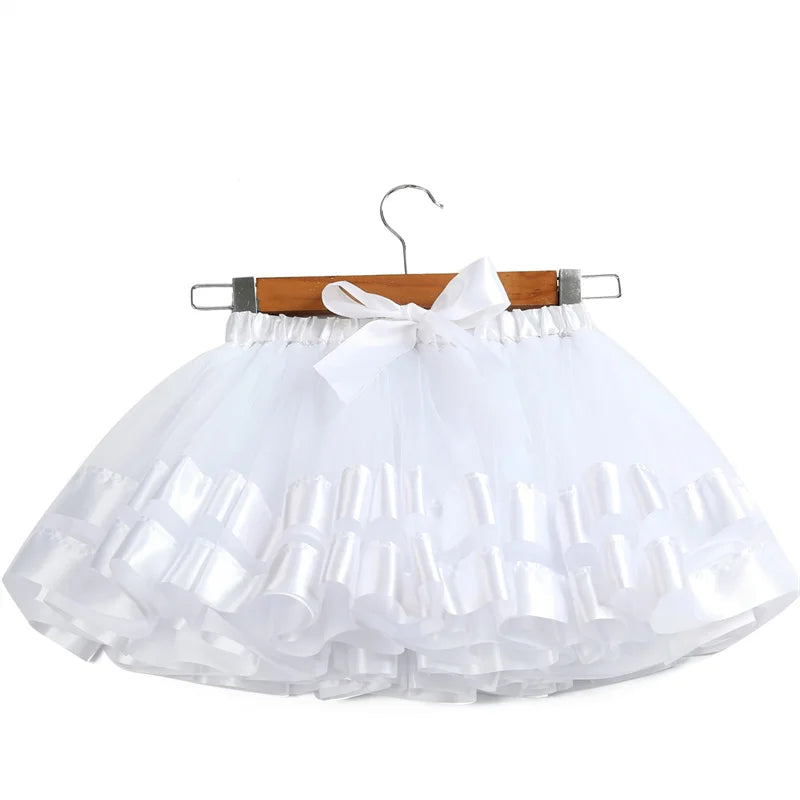 Baby Tutu Skirt Infant Girls Colorful Rainbow Tulle Skirt Princess Mini Dress Children Clothing Pettiskirt Toddler Cloth