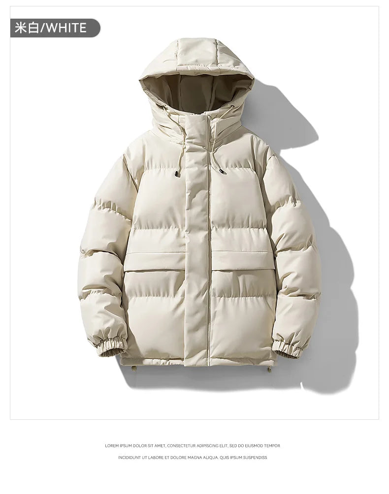 Autumn Hooded Casual Brand Windproof Outwear Hat Parkas New Winter Jacket Male Men Warm Waterproof Parkas Jacket Coat Mens