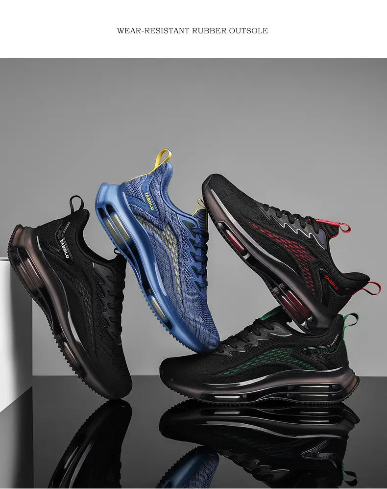 Sneakers Men New Fashionable Thick Soled Anti Slip Shock-absorbing Running Casual Sneakers Summer Mesh Shoes Zapatillas Hombre