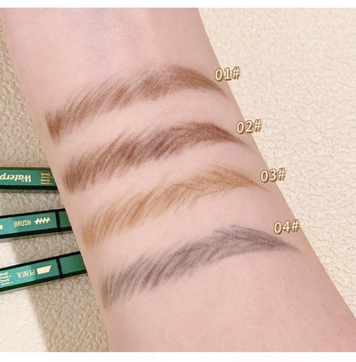 2 In1 Fine Triangle Eyebrow Pencil Eyebrow Brush Long Lasting Waterproof Sweatproof Ultra Precise Brow Definer Eye Brow Makeup