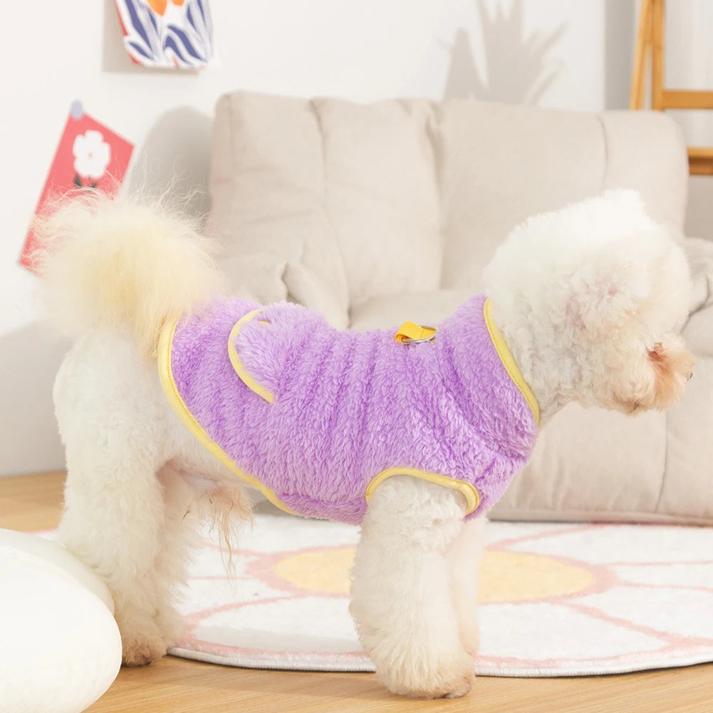 Winter Dog Jacket Warm Plush Dog Cat Vest Clothes for Puppy Kitten Sweater Chihuahua Yorkies Clothing Small Medium Dogs Pet Coat