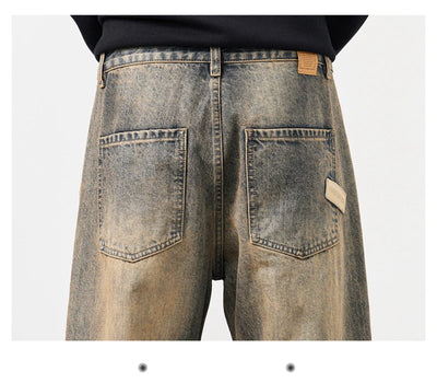 Men's Jeans Baggy Pants Loose Fit Harem Pants For Men Clothing Streetwear Fashion Pockets Patchwork Large Trousers Oversized 42
