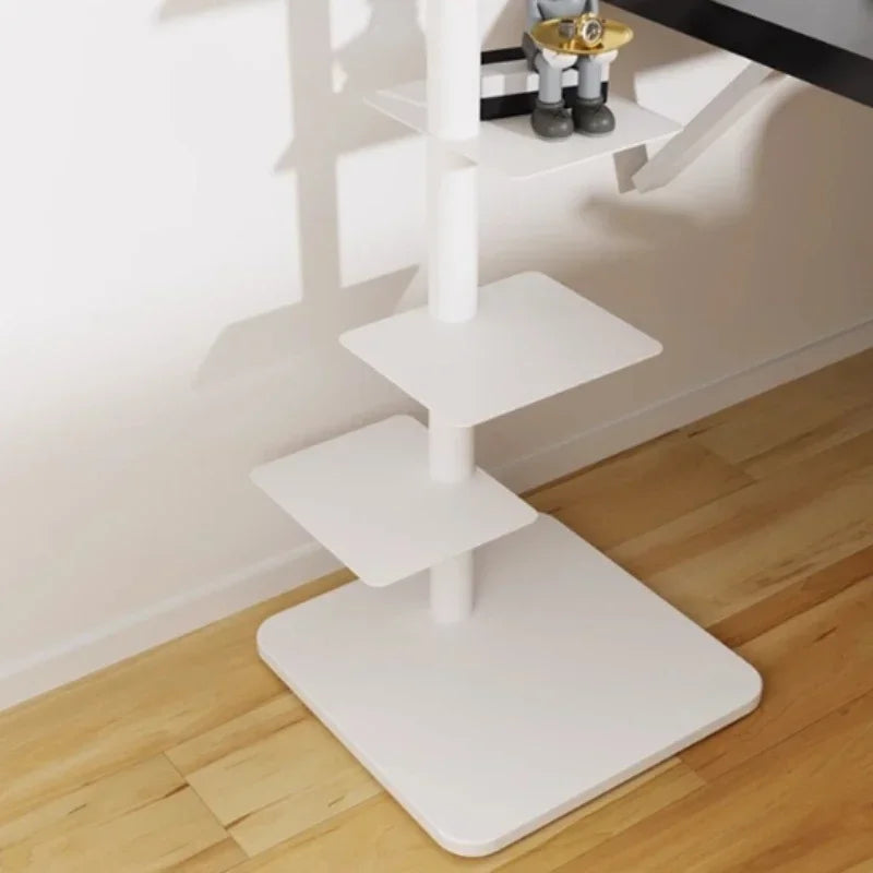 9- Layers Creative Bookcases Iron Rotating Invisible Spiral Bookshelf Living Room Display Shelf Household Corner Room Furniture