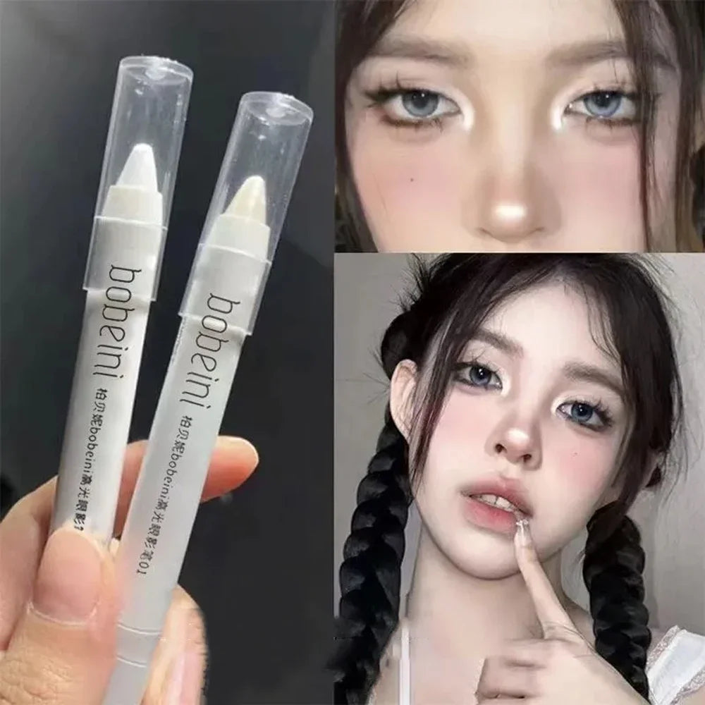 Highlight Eyeshadow Pencil – Waterproof, High-Pigment, Crease-Proof, Matte & Shimmer, One-Swipe Glow for Daily, Party makeup