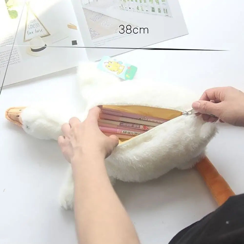 Cartoon Animal Pen Bag Large Capacity Pencil Case Multifunctional Storage Bag Student Gift Stationery Organizer School Supplies