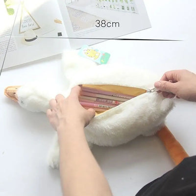 Cartoon Animal Pen Bag Large Capacity Pencil Case Multifunctional Storage Bag Student Gift Stationery Organizer School Supplies
