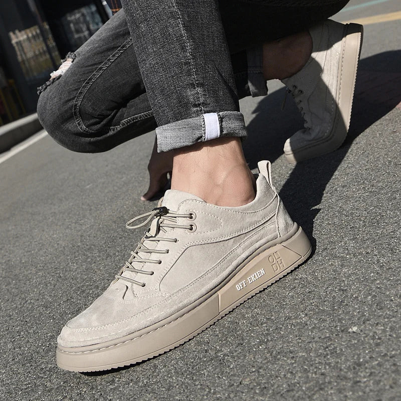 Italian Genuine Leather Casual Shoes White Oxford shoes Mens Sneakers Outdoor Walking Shoes Men's Business casual leather shoes