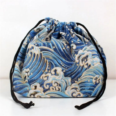 Lunch Bag Cat Polar Bear Lunch Box Drawstring Picnic Tote Eco Japanese Style Small Handbag Dinner Container Food Storage Bags