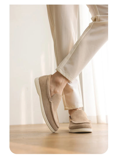 Men's Casual Shoes Cow Suede Genuine Leather Men Classic British Style Loafers Moccasins Mens Light Comfortable Driving Flats