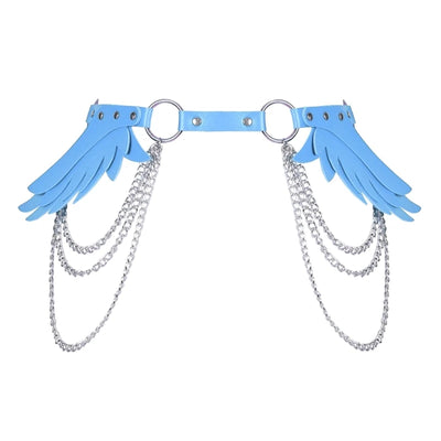 Y2k Style Angel Wing Rivet Waist Belt PU Universal Belt Hot Girl Women Waist Belt for Coat Skirts Jeans Decorative