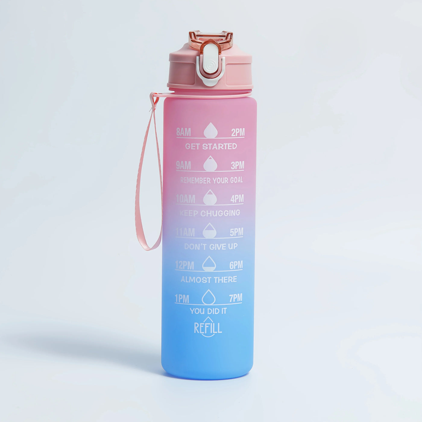 900ml Leakproof Water Bottles with Times To Drink and Straw Motivational Drinking Sports Water Bottle for Fitnes Gym Outdoor