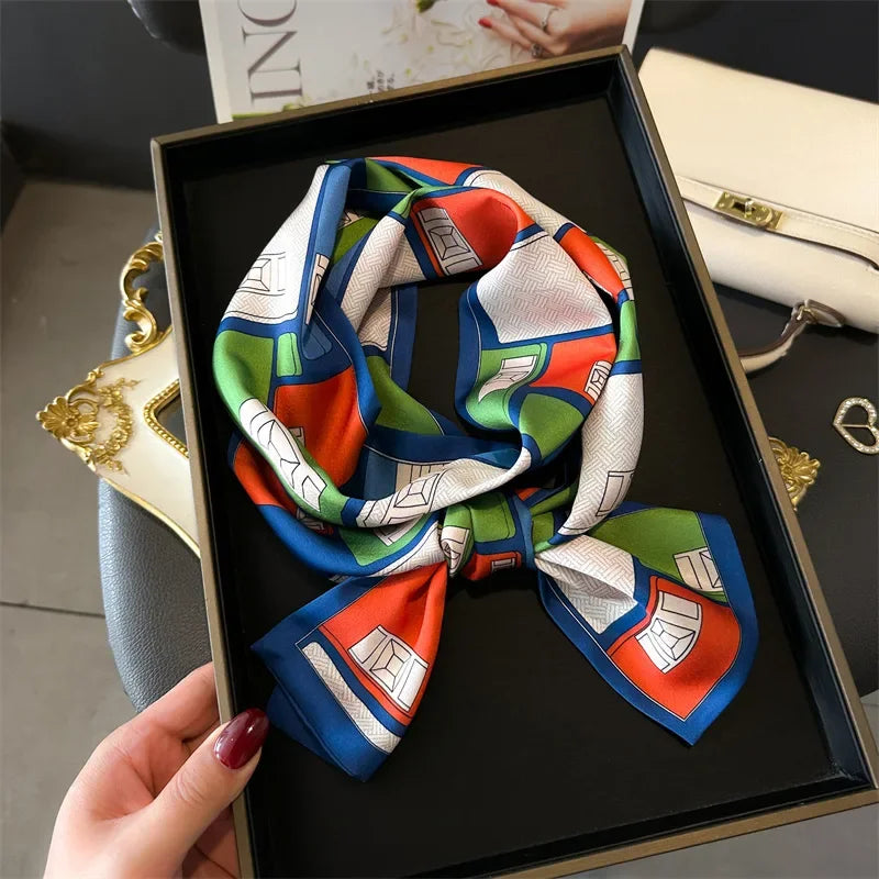 2025 Horse Print Skinny Ribbon Women Scarf Fashoin Hair Hand Wirst Folard Neck Tie Lady Headband Scrunchie Echarpe Silk Scarves