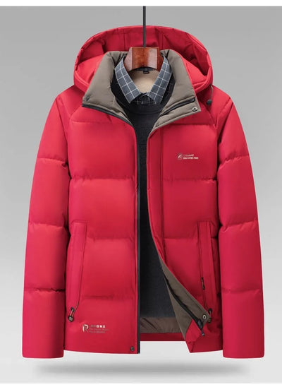 2024 Autumn and Winter New Fashion Trend Thick Warm Hooded Cotton-Padded Jacket Men's Casual Loose Comfortable Plus Size Coat