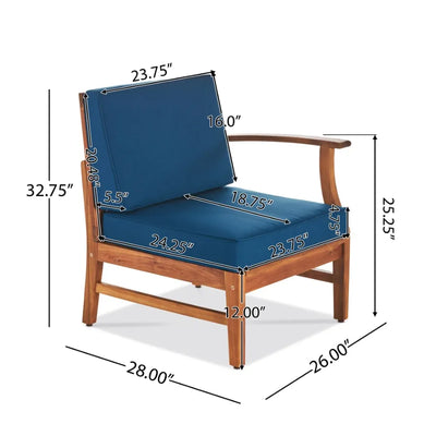 PERLA 3 SEATER SOFA AND TABLE SET BLUE