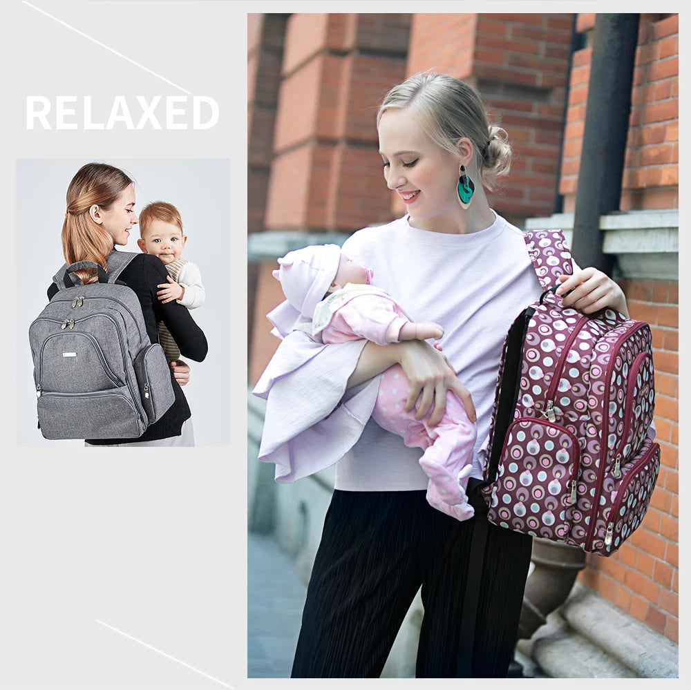 Insular Baby Diaper Bag Multifuntion Nappy Stroller Backpack Maternity Mummy Bag Baby Waterproof Diaper Changing Bag Backpacks