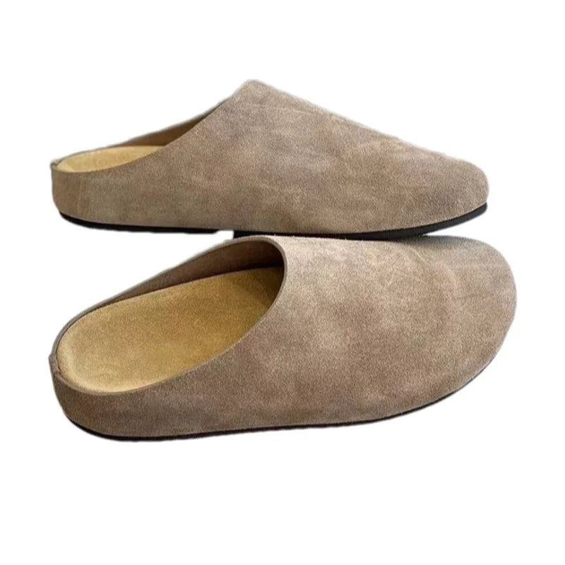 Flats Mules Shoes Women Suede Slingback Slippers Fashion Sandals New Outdoor Beach Dress Slides Casual Cozy Female Zapatillas