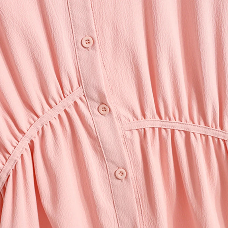 Plus Size Polo Shirt Women Summer 2025 New Korean Style Large Size Loose Chiffon Blouse Women Slim Waist Casual Tops Female