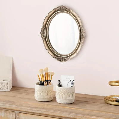 1Pcs Hand-woven Tassels Simple Nordic Cotton Rope Makeup Brush Stationery Pen Holder Storage Household Sundries Storage Basket