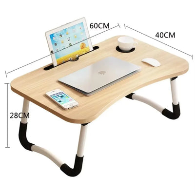 Foldable Learning Desk Convenient Computer Desk Installation Free Small Desk Anti Slip Desk Multifunctional Bed Storage Desk