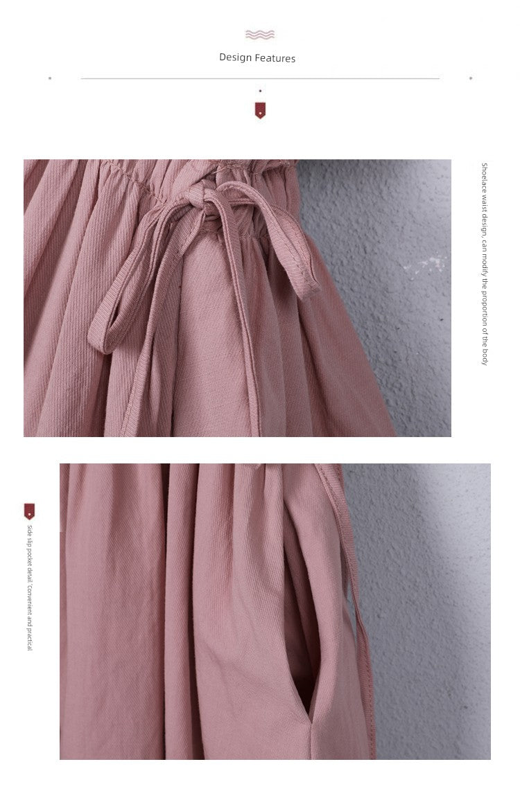 Yijiang/2025 Summer Clothing New Arrival Original Mother-Daughter Matching Outfit/Japanese Style Pink Vacation Style Parent-Child Clothing Pure Cotton Dress Thin