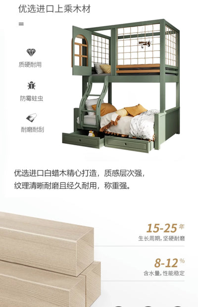 Double Storage Space Children Beds Loft Foldable Bunk Slide Children Beds Design Mueble Infantil Bedroom Furniture