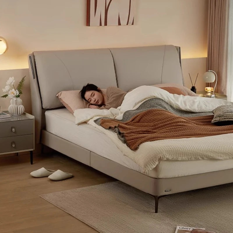 Queen Princess Bed Modern Simple Headboards Frame Sleeping Unique Salon Bed Designer Princess Trendy Beliche Home Furniture