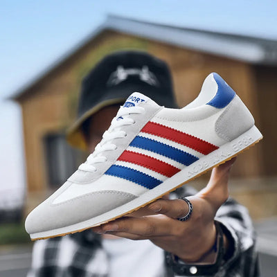 Men Mesh Casual Sports Shoes Spring and Autumn New Fashion Casual Forrest Gump Versatile Lace Up Student Running Shoes