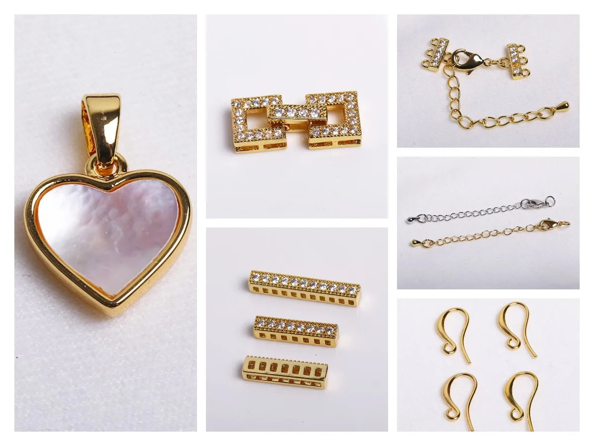 18K Real Gold Plated Purple Zircon Crystal Pendants For Necklace,Fancy Charms For Jewelry Making Supplies DIY Accessories