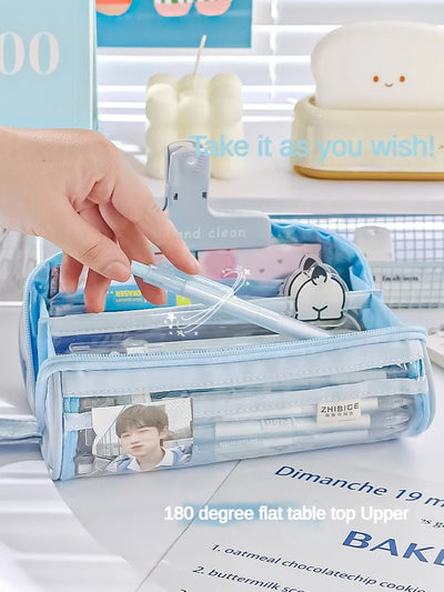 Transparent Pencil Case Creative Simple and Multifunctional Primary and Secondary School Student Stationery Pencil Case