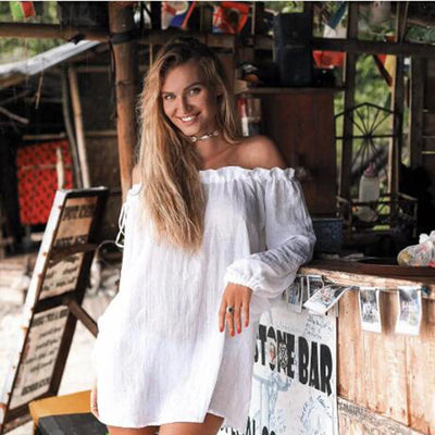 New Beach Wear Cover-ups Women White Cotton Tunic Bikini Wrap Skirt Swimsuit Cover Up Bath Dress Summer Sarong plage pareo
