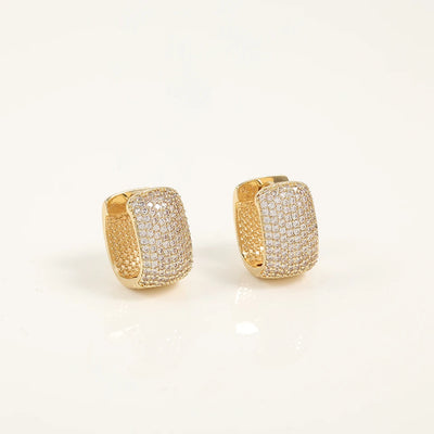 ZAKOL New Fashion U Shape Gold Color Hoop Earrings For Women Wedding Anniversary Gift Jewelry Wholesale