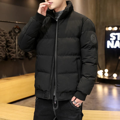 Autumn and winter standing collar cotton jacket men's thick warm fashion jacket casual jacket warm cotton jacket winter clothing
