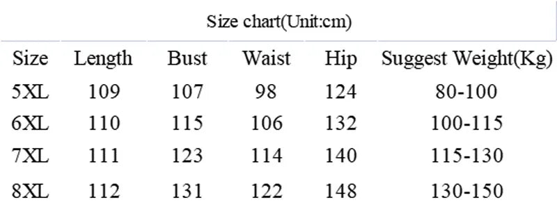 150Kg Plus Size Women Summer Dress 5XL 6XL 7XL 8XL High Stretch Inner Dress