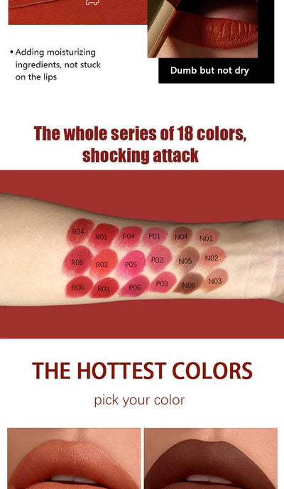 Velvet Matte Lip Liner Lipstick Pen Set Waterproof Long Lasting Sexy Red Contour Tint Lipstick Non-stick Cup Lipliner Pen Makeup