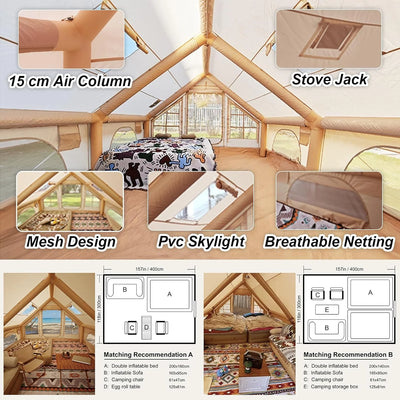 129 Square Feets Inflatable Tent Canopy ，Large inflatable tent house for Inflatable Furniture Toy,Outdoor Inflatable Toy