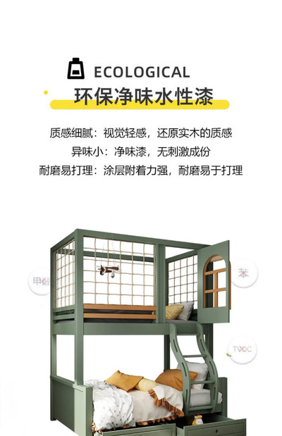 Double Storage Space Children Beds Loft Foldable Bunk Slide Children Beds Design Mueble Infantil Bedroom Furniture