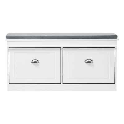 【Breeins】Flip Down Shoe Bench Cabinet, Shoes Rack Storage Organizer Shelf Home Decoration For Entryway