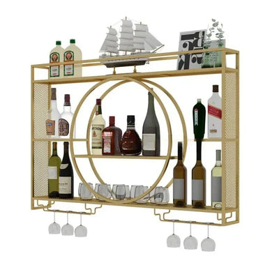 Wall Mount Wine Rack Bottle Wine Bar Cabinet Holder Adapt Single Miniature Black Cup Glass Storage Wine Cabinet Decor Szafeczki