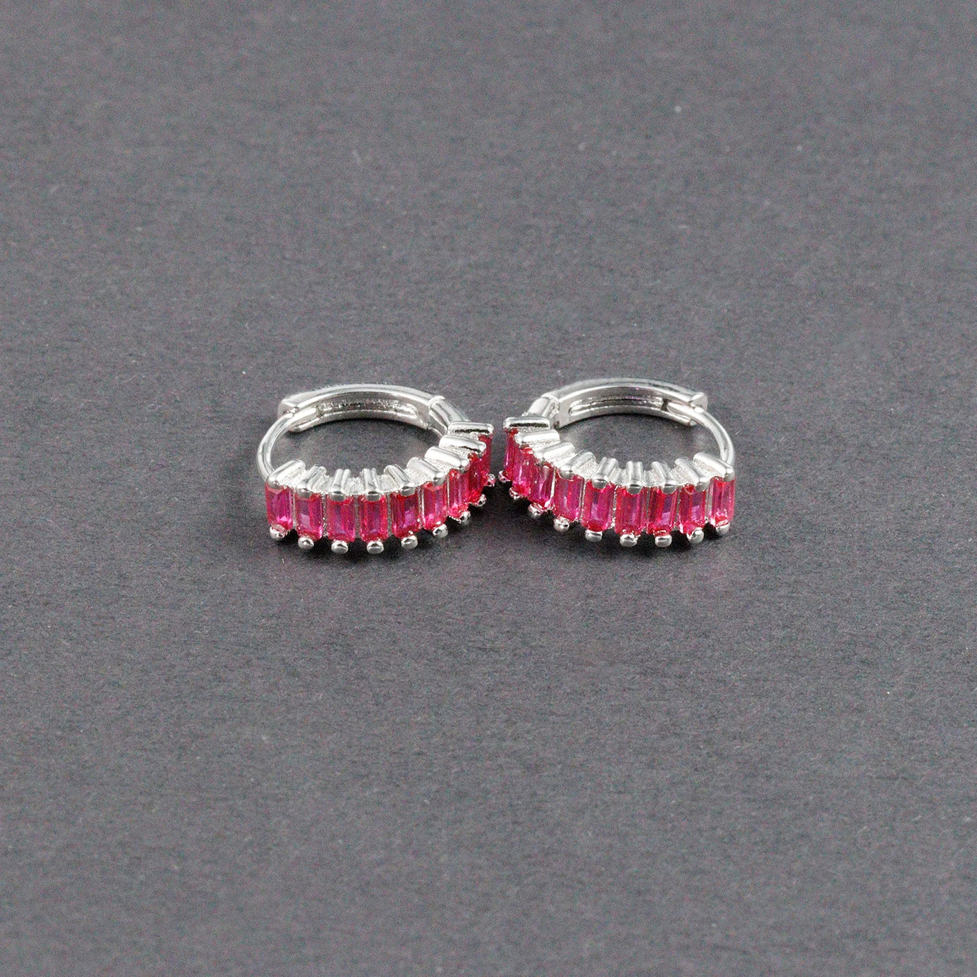 Fashion Multicolor Zircon Crystal Small Hoop Earrings Women Stainless Steel Flower Square Cartilage Earring Piercing Jewelry