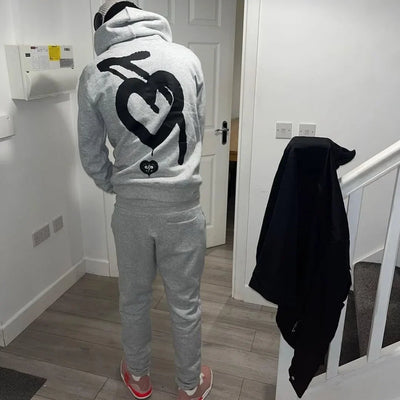 2024 new spring and autumn new love letters printed men and women couples hoodie hoodie trend set