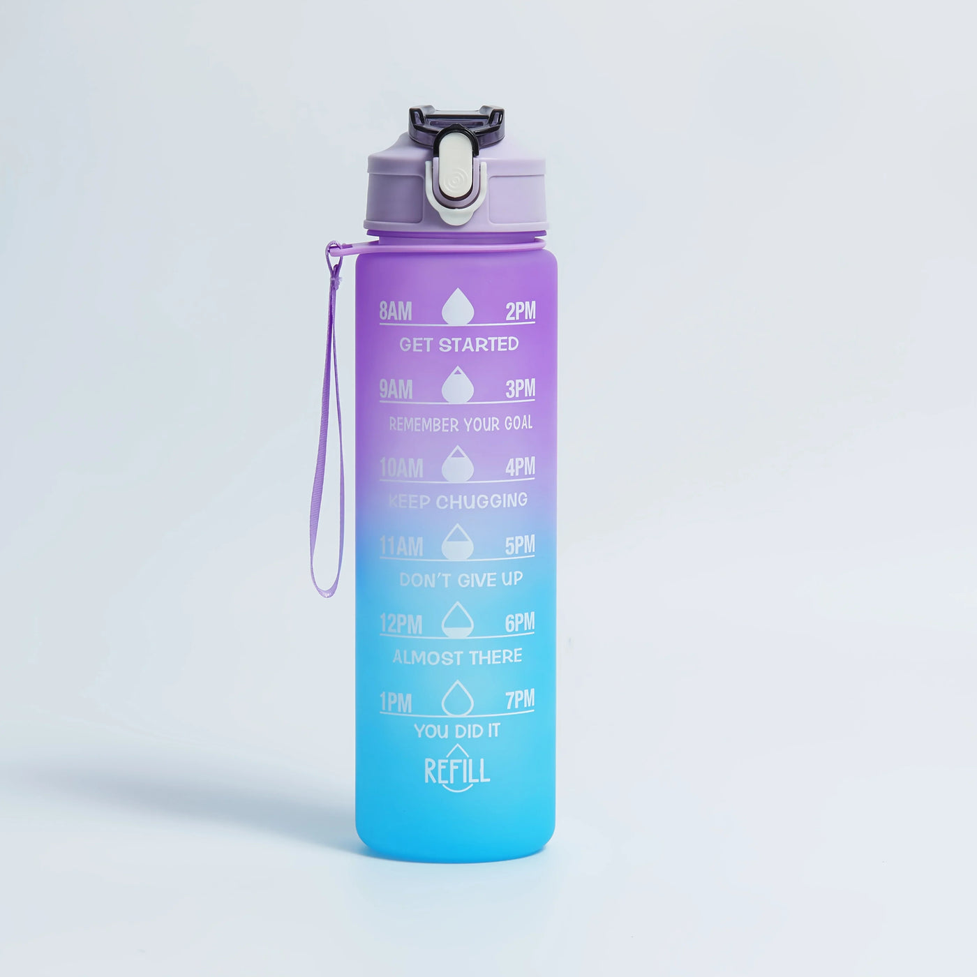 900ml Leakproof Water Bottles with Times To Drink and Straw Motivational Drinking Sports Water Bottle for Fitnes Gym Outdoor
