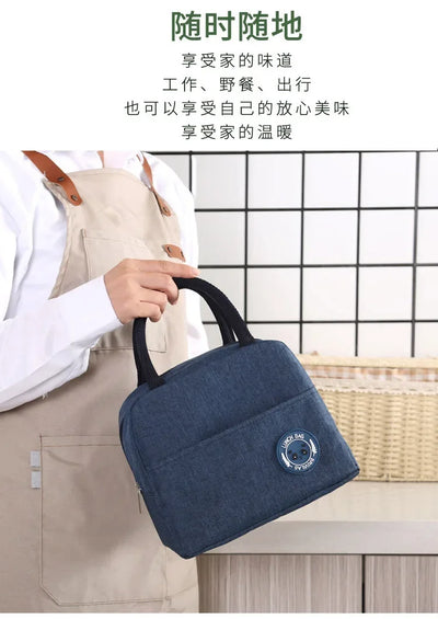 Functional Pattern Cooler Lunch Box Portable Insulated Canvas Lunch Bag Thermal Food Picnic Lunch Bags For Women Kids