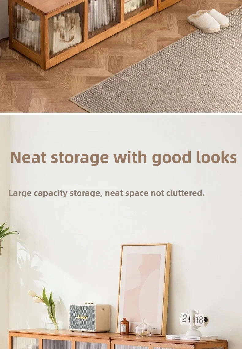 Multi-functional Bay Window Storage Cabinet Bedroom Balcony Low Cabinet Flip Long Tatami Storage Furniture Versatile Organizer